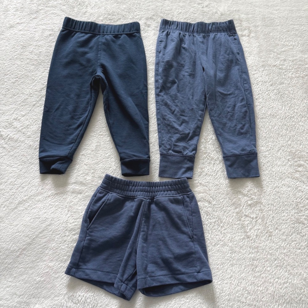 Garanimals Toddler Pants Shorts Lot 2T Navy Joggers Elastic Waist Casual